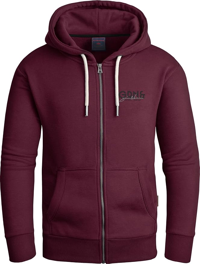 Grin&Bear Hoodie heren sweatshirt met ritssluiting GEC602
