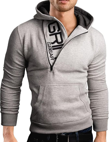 GEC401 Grin&Bear Halfzip Hoodie