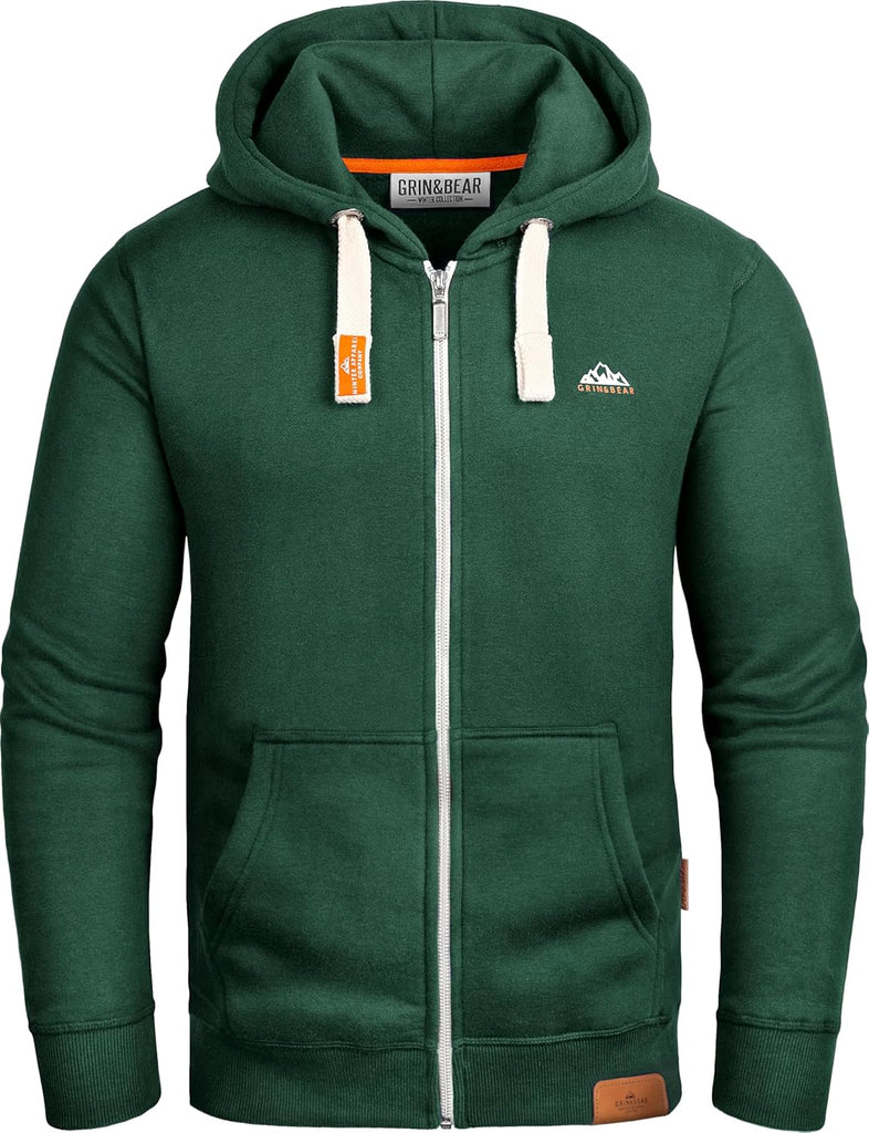Hoodie Inverno Calda Felpa Con Cappuccio Grin&Bear Uomo Slim Fit